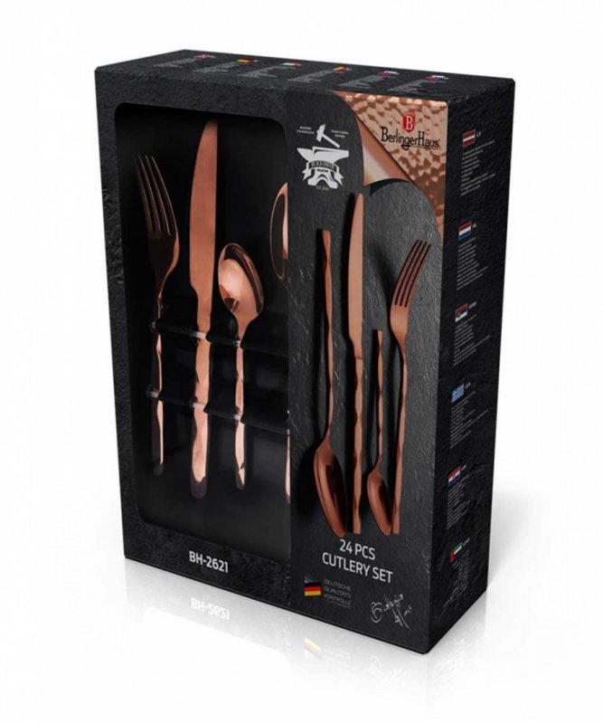 Berlinger haus BH-2621 Set di posate in oro rosa da 24 pezzi