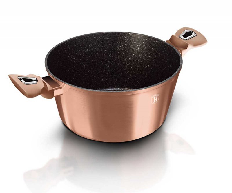 Berlinger haus BH-7058 Set di pentole in granito oro rosa - Pentole antiaderenti