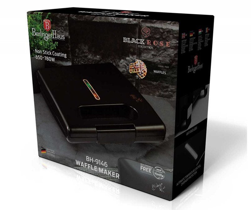 Berlinger Haus BH-9146 Piastra per waffle antiaderente con riscaldamento rapido