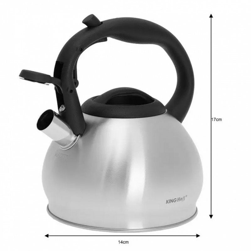 Kinghoff KH-1633 Bollitore con fischietto e filtro per tè ed erbe aromatiche