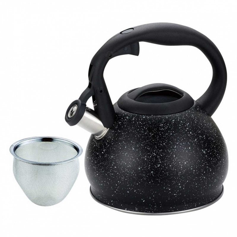 Bollitore con fischietto Kinghoff KH-1634 e filtro per tè ed erbe aromatiche