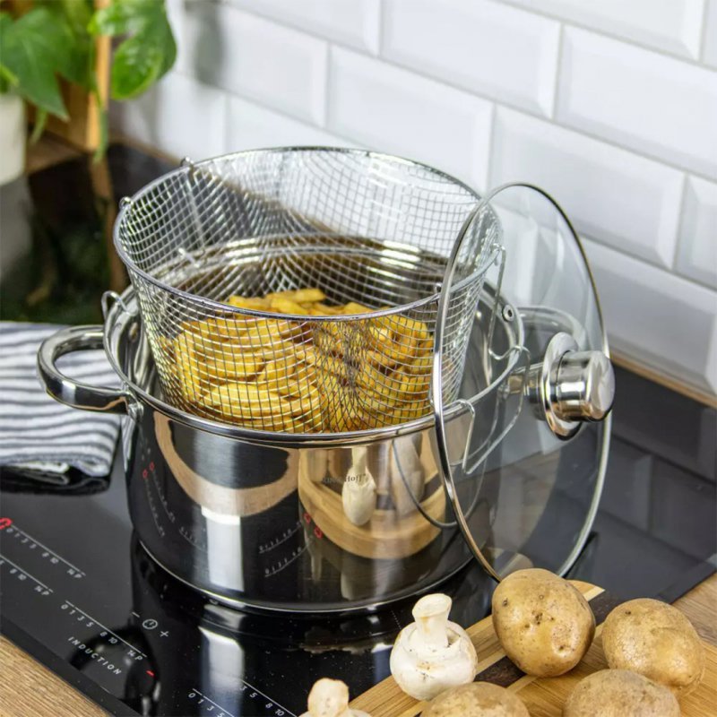 Pentola multifunzione Kinghoff KH-1630 da 5,5 l con cestello per friggere