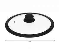 Kinghoff KH-1276 Coperchio universale in vetro temperato per pentole e padelle da 24 cm