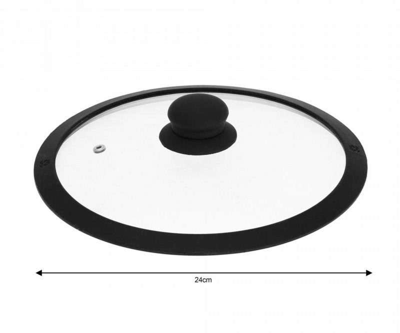 Kinghoff KH-1276 Coperchio universale in vetro temperato per pentole e padelle da 24 cm