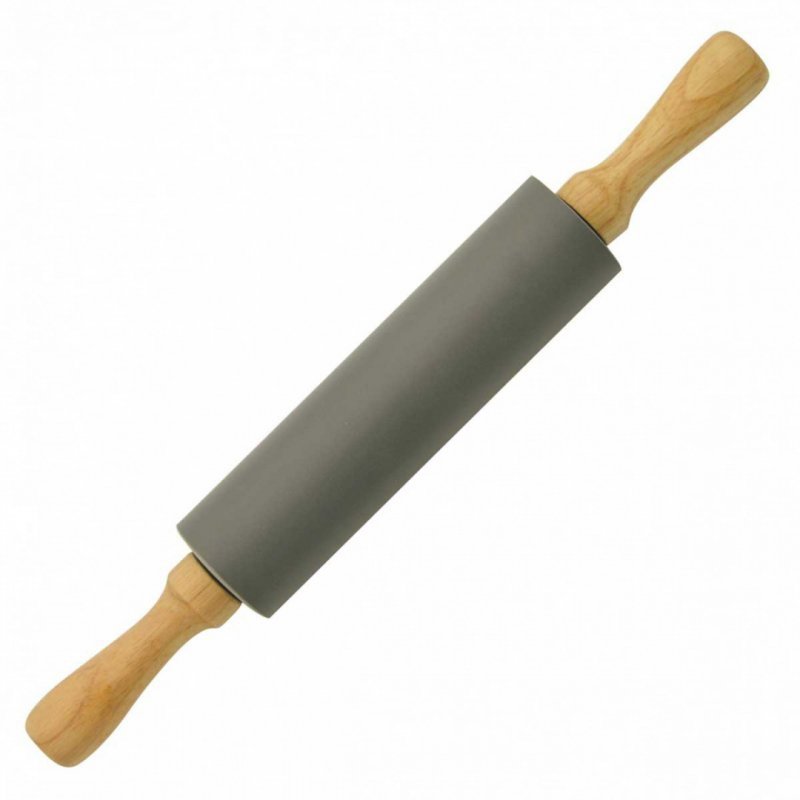 Mattarello antiaderente in silicone Kinghoff KH-1628 con manici in legno
