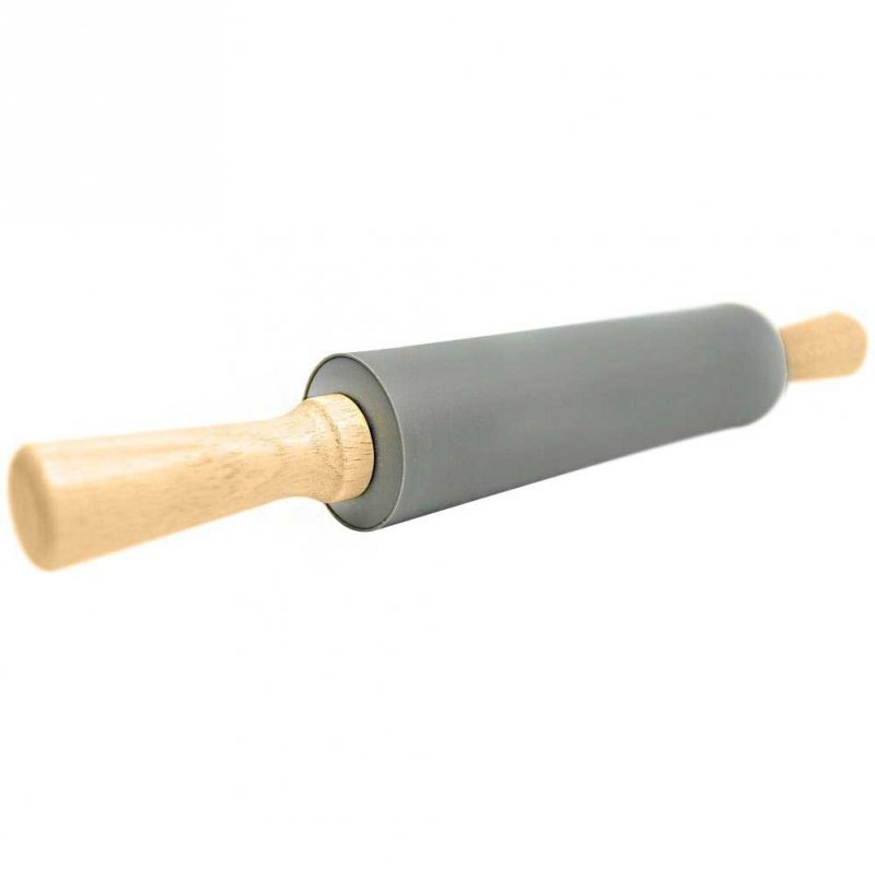 Mattarello antiaderente in silicone Kinghoff KH-1628 con manici in legno