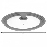 Kinghoff KH-1649 Coperchio universale in vetro temperato per pentole e padelle 24/26/28 cm