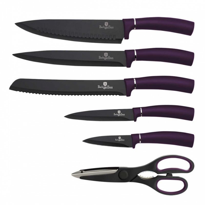 Berlinger haus BH-2584 Set di coltelli in acciaio inossidabile da 7 pezzi in blocco