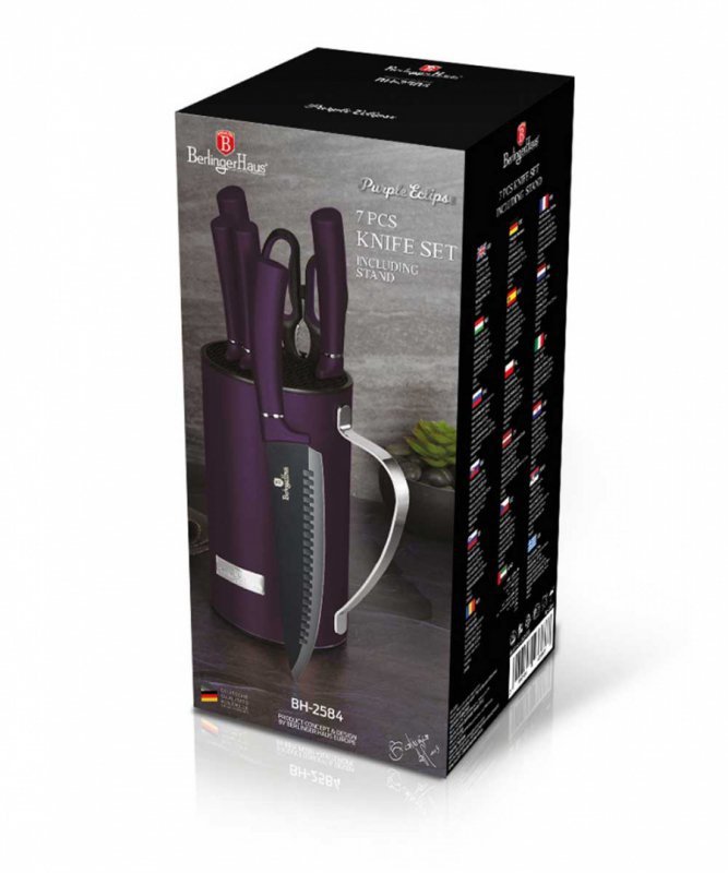 Berlinger haus BH-2584 Set di coltelli in acciaio inossidabile da 7 pezzi in blocco