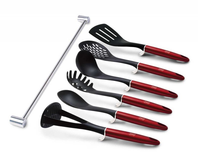 Berlinger haus BH-6325 Set di utensili in nylon metallizzato bordeaux da 7 pezzi