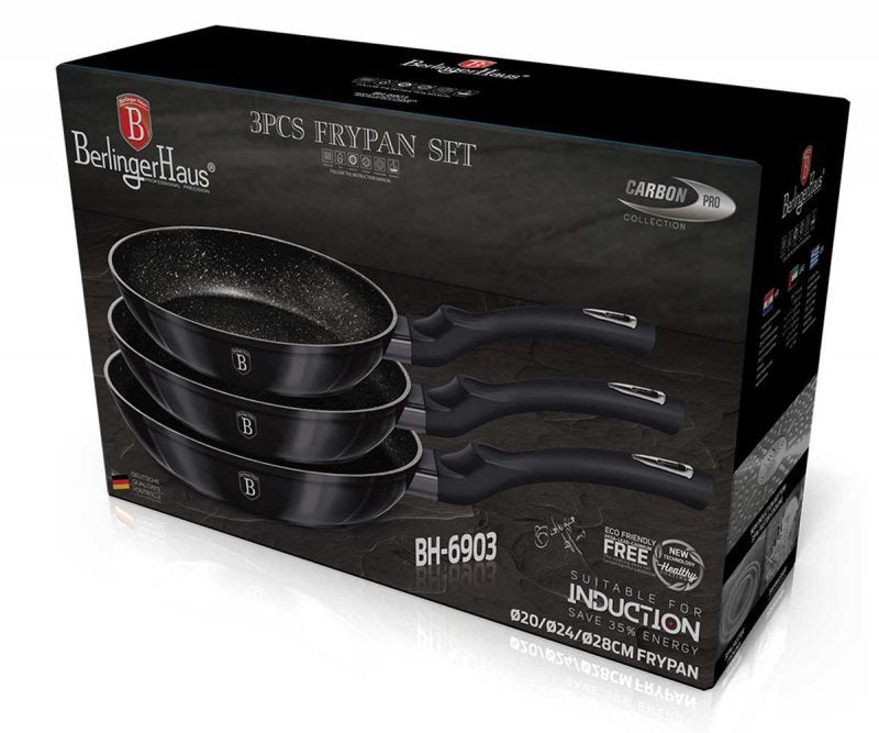 Berlinger haus BH-6903 Carbon Pro Granite Set di padelle antiaderenti