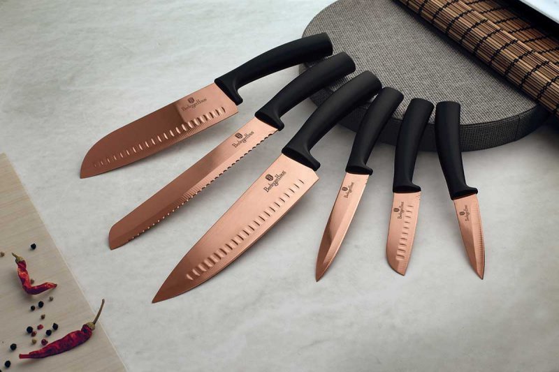 Berlinger haus BH-2648 Set di coltelli da cucina in oro rosa - Acciaio inossidabile di alta qualità