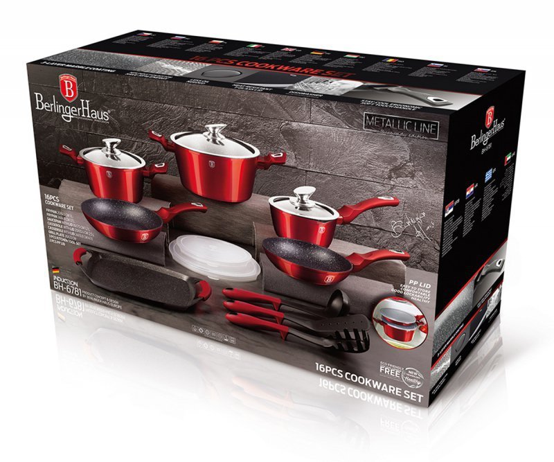 Berlinger haus BH-6781 Set di pentole in granito - Pentole e padelle antiaderenti