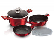 Berlinger haus BH-7046 Set di pentole e padelle color bordeaux metallizzato