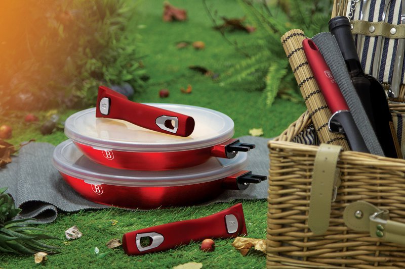 Berlinger haus BH-7050 Set di pentole e padelle color bordeaux metallizzato