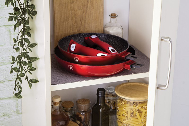 Berlinger haus BH-7050 Set di pentole e padelle color bordeaux metallizzato