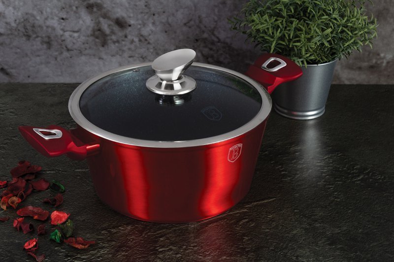 Berlinger haus BH-7057 Set di pentole e padelle color bordeaux metallizzato