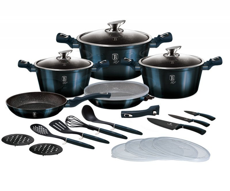 Berlinger haus BH-7183 Set di pentole in granito Aquamarine da 22 pezzi