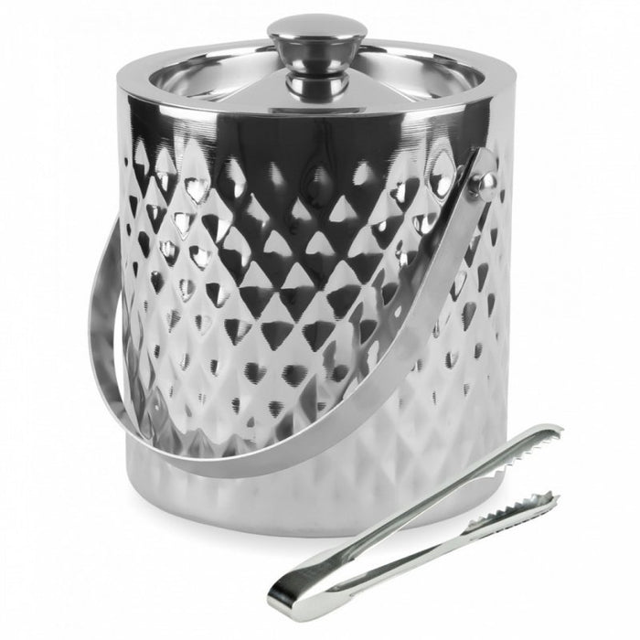 Secchiello per ghiaccio in acciaio inossidabile Kinghoff KH-1508 con coperchio e maniglia