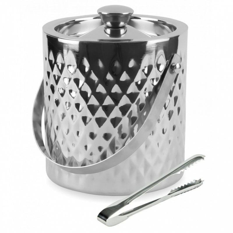 Secchiello per ghiaccio in acciaio inossidabile Kinghoff KH-1508 con coperchio e maniglia