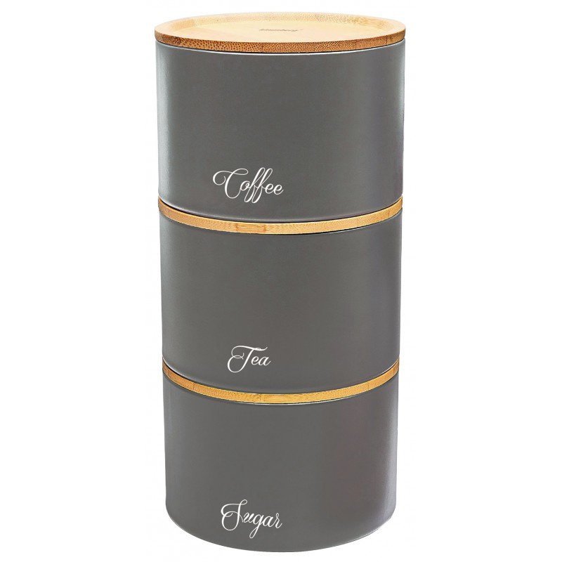 Klausberg KB-7543 Set di contenitori ermetici per caffè, tè, zucchero