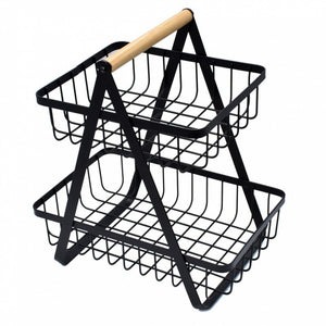 Cesto portafrutta in acciaio verniciato a polvere a 3 ripiani Brunbeste LOFT 3063