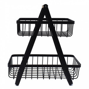 Cesto portafrutta in acciaio verniciato a polvere a 3 ripiani Brunbeste LOFT 3063