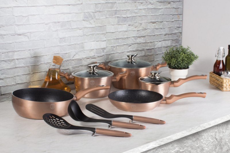 Berlinger haus BH-6160 Set di pentole in granito oro rosa 13 pezzi