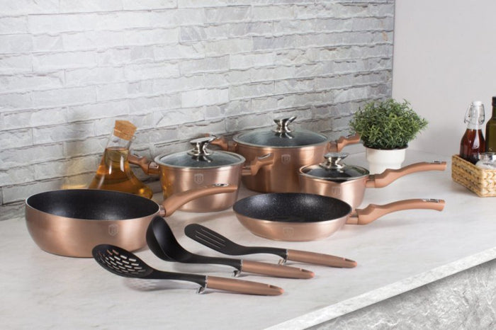 Berlinger haus BH-6160 Set di pentole in granito oro rosa 13 pezzi