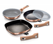 Berlinger haus BH-7038 Set di padelle rivestite in granito oro rosa