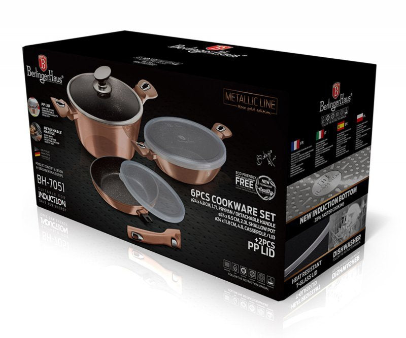 Berlinger haus BH-7051 Set di pentole in granito - Pentole di alta qualità