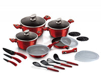 Berlinger haus BH-7180 Set di pentole in granito bordeaux da 22 pezzi