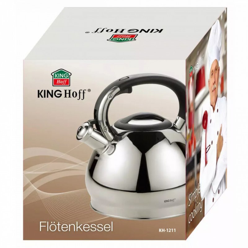 Bollitore a fischio in acciaio inossidabile Kinghoff KH-1211 da 3,4 l