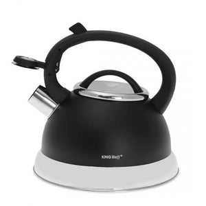 Bollitore a fischio in acciaio inossidabile nero opaco Kinghoff KH-1224