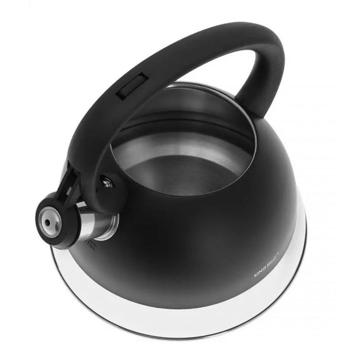 Bollitore a fischio in acciaio inossidabile nero opaco Kinghoff KH-1224