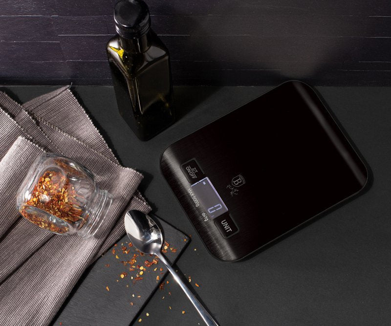 Bilancia da cucina superpiatta Berlinger haus BH-9425 in argento nero