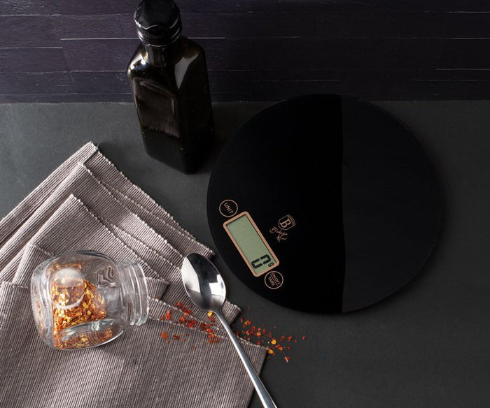 Berlinger haus BH-9431 Bilancia da cucina super piatta in nero rosa