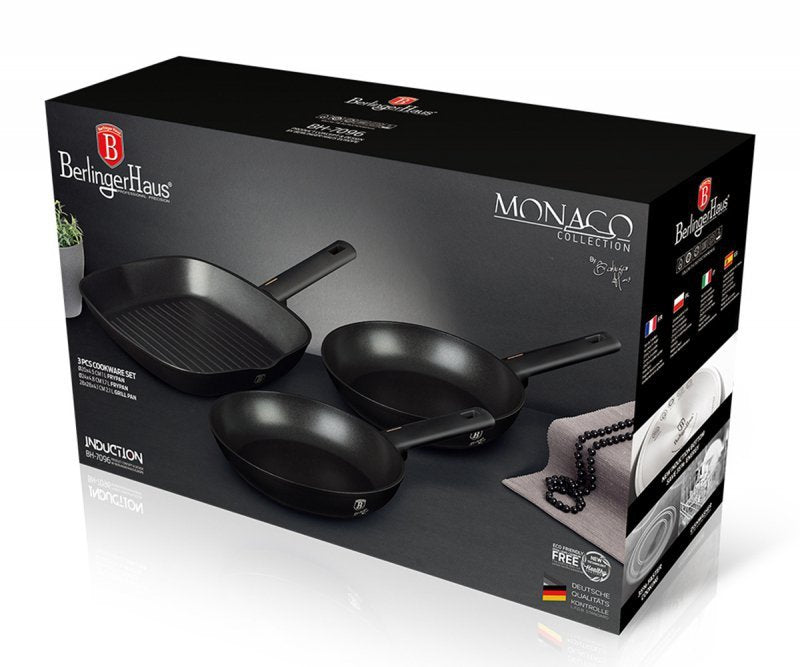 Berlinger haus BH-7096 Monaco Titanium Frypan Set - Pentole antiaderenti
