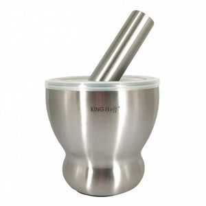 Mortaio in acciaio inossidabile Kinghoff KH-1661 per macinare spezie ed erbe aromatiche