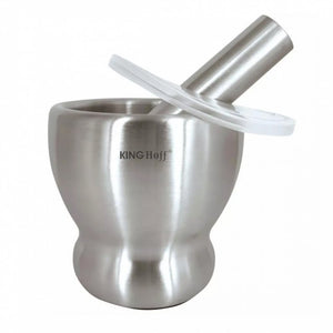 Mortaio in acciaio inossidabile Kinghoff KH-1661 per macinare spezie ed erbe aromatiche