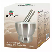Mortaio in acciaio inossidabile Kinghoff KH-1661 per macinare spezie ed erbe aromatiche