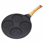 Kinghoff KH-1666 Teglia antiaderente in marmo per 4 faccine sorridenti
