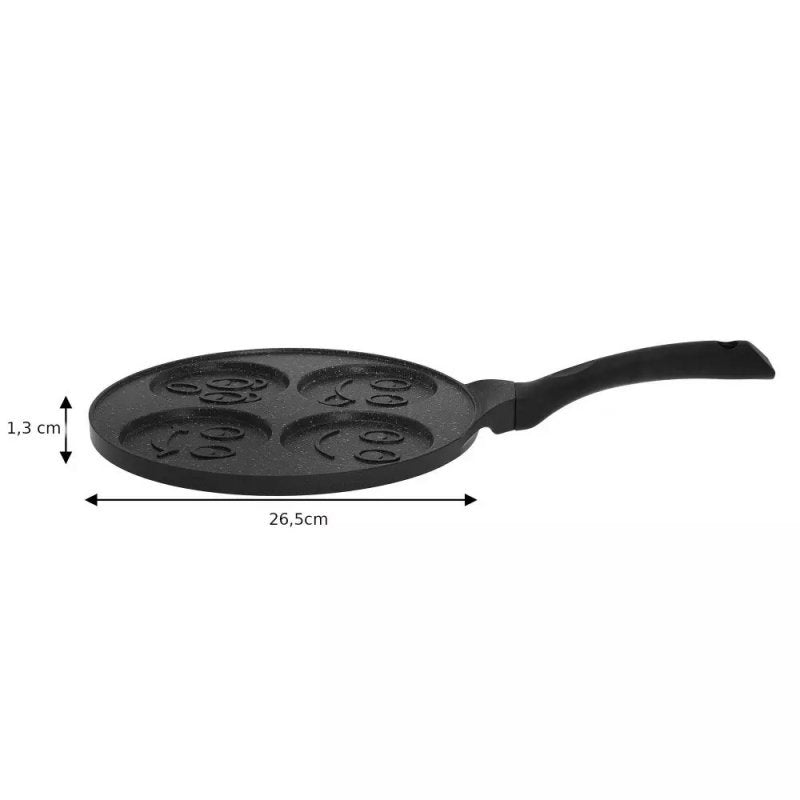 Kinghoff KH-1666 Teglia antiaderente in marmo per 4 faccine sorridenti