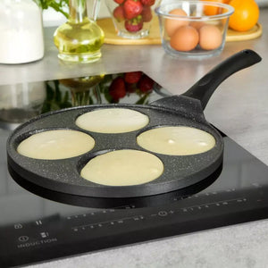 Kinghoff KH-1671 Teglia antiaderente per uova e pancake in marmo 26,5 cm