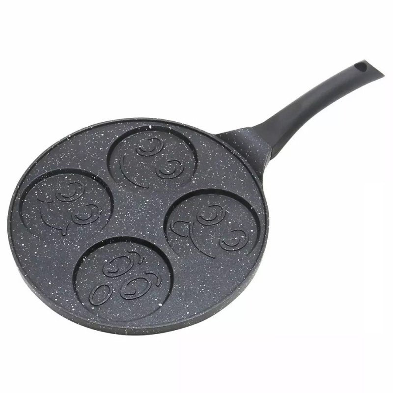 Kinghoff KH-1672 Teglia antiaderente in marmo per 4 faccine sorridenti