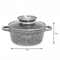 Klausberg KB-7519 Pentola in marmo da 1,3 l, compatibile con l'induzione