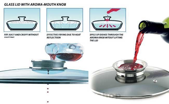 Klausberg KB-7519 Pentola in marmo da 1,3 l, compatibile con l'induzione