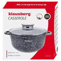 Klausberg KB-7521 Pentola in marmo da 3,3 l, compatibile con l'induzione