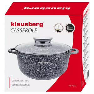 Klausberg KB-7522 Pentola in marmo a induzione da 4,5 l con manopola per aromi