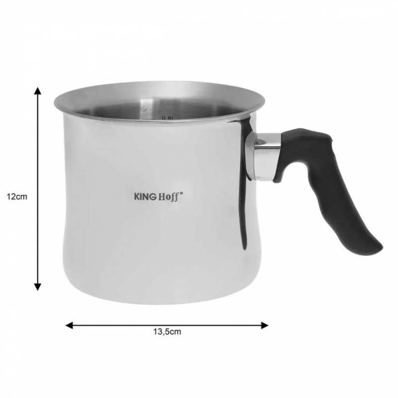 Kinghoff KH-3108 Pentola per latte fischiante in acciaio inossidabile da 1 l